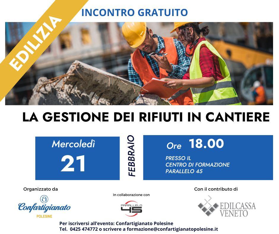 Incontro sulla gestione dei rifiuti in cantiere edile