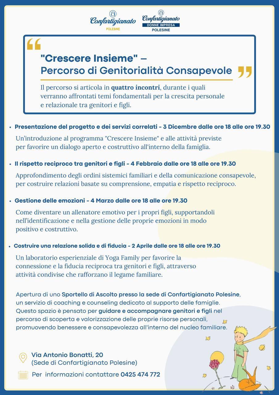 Percorso di Genitorialità consapevole - Confartigianato Imprese Donna