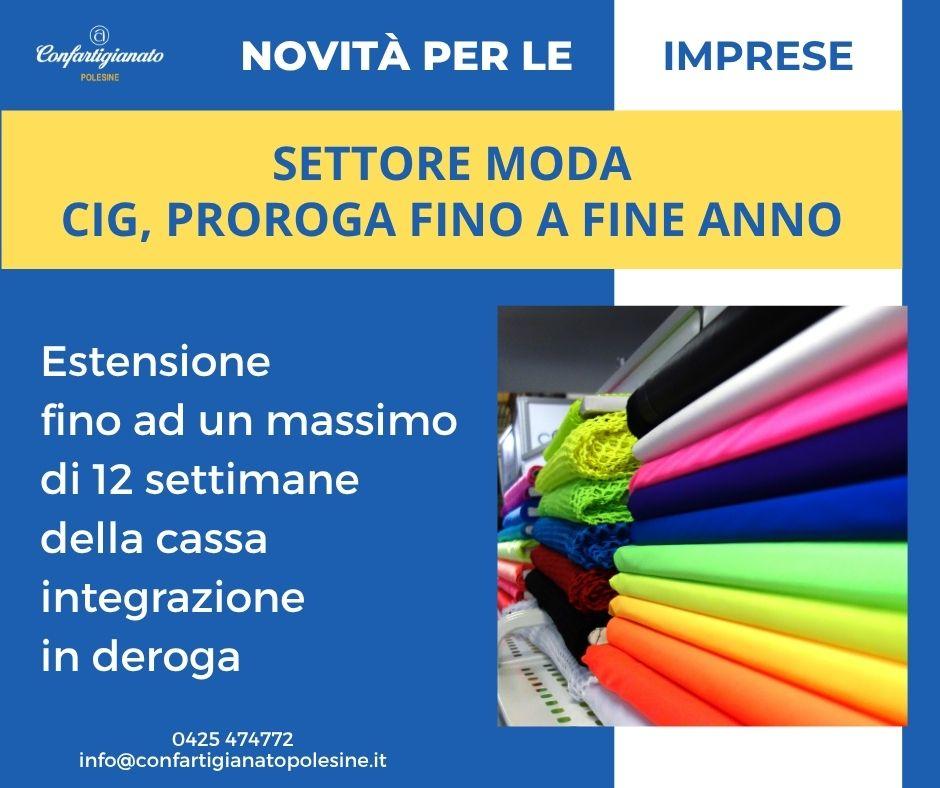 Moda, proroga dei termini della cassa integrazione