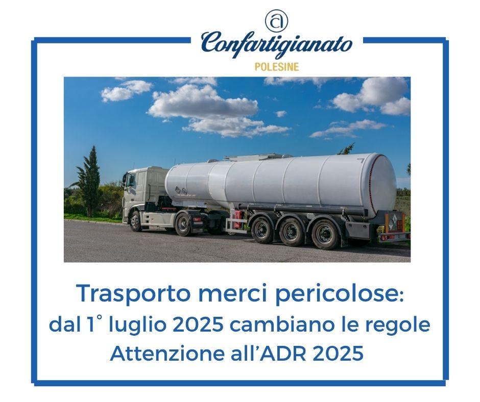 Trasporto merci pericolose, nuove regole
