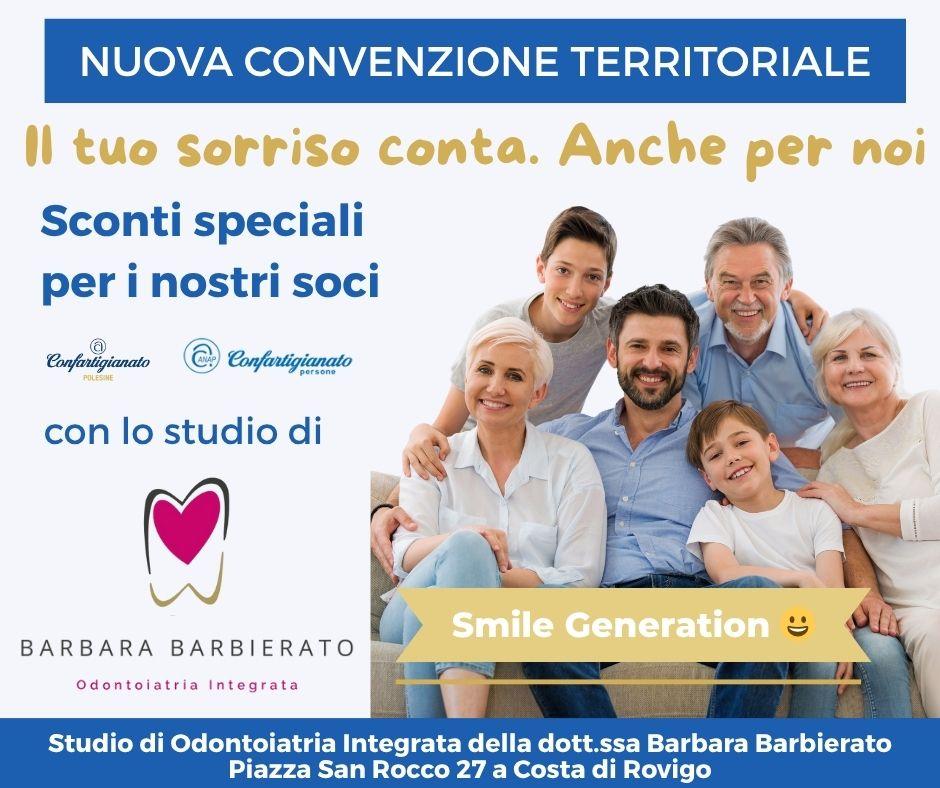 Convenzione con lo studio di Odontoiatria Integrata Barbierato