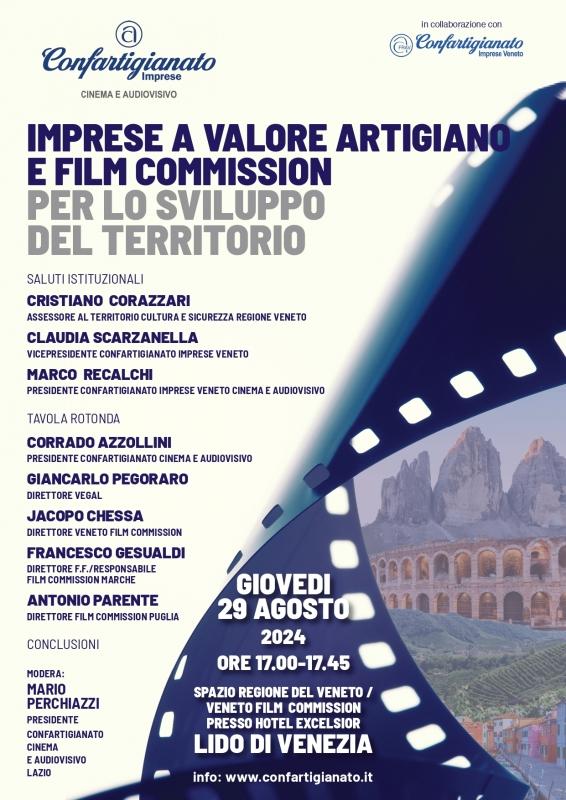"Imprese a valore artigiano e Film Commission per lo sviluppo del territorio". Confartigianato Imprese Veneto alla Mostra del Cinema di Venezia