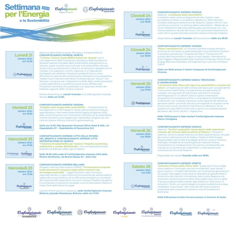 PARTE LA SETTIMANA DELLA SOSTENIBILITA’, DAL 21 AL 26 OTTOBRE