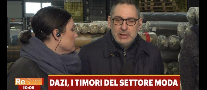 MEDIA – Il Presidente di Confartigianato Moda Vignolini a ReStart (Rai3): “Gravi gli effetti dei dazi Usa sulle piccole imprese della moda”
