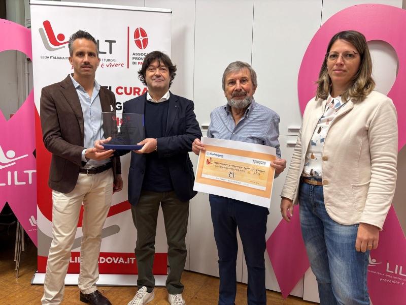 SOLIDARIETÀ, DA GELARTIGIANO 6.226 EURO ALLA LILT DI PADOVA PER IL PROGETTO LUISA